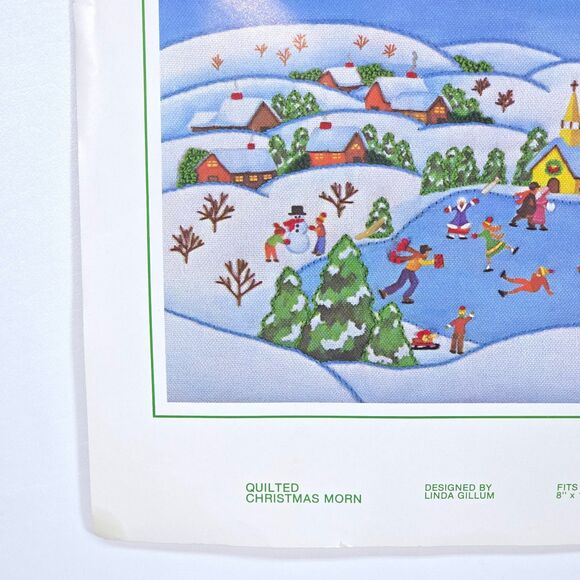 Vintage Sunset Stitchery “Quilted Christmas Morn” Kit 2101 Holiday‎ Scene 8×10 – - Picture 11 of 13